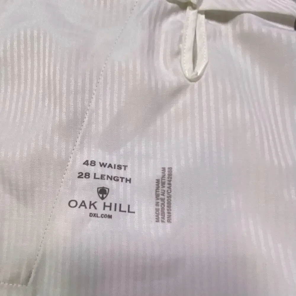 Oak Hill Men's 48 x 28 Big & Tall‎ Wrinkle Free No Iron Tan Khaki Dress Pants